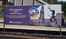 Leicester station sign