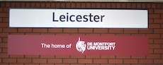 Leicester station sign