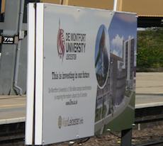 Leicester station sign