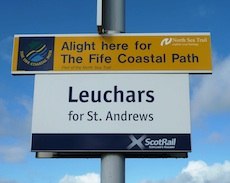 Leuchars station sign