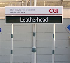 Leatherhead station sign