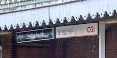 Leatherhead station sign