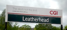 Leatherhead station sign