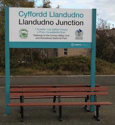 Llandudno Junction station sign
