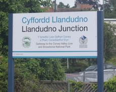 Llandudno Junction station sign