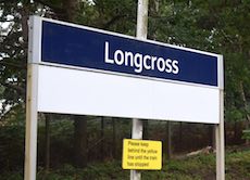 Longcross station sign