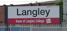 Langley station sign