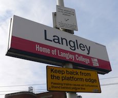 Langley station sign
