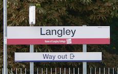 Langley station sign