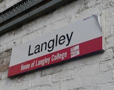 Langley station sign