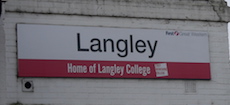 Langley station sign