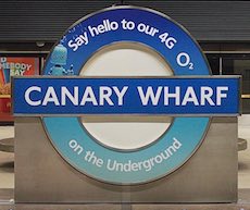 Canary Wharf station sign