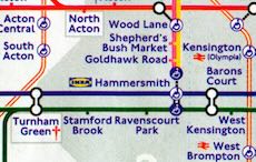 Hammersmith station sign