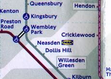Neasden station sign