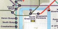 North Greenwich station sign