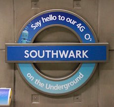 Southwark station sign