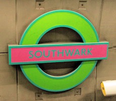 Southwark station sign