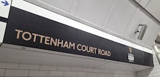 Tottenham Court Road station sign