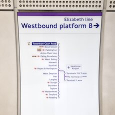 Tottenham Court Road station sign