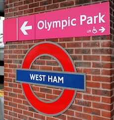 West Ham station sign