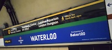 Waterloo station sign