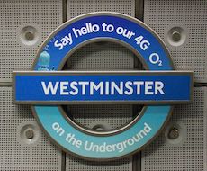 Westminster station sign