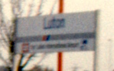 Luton station sign