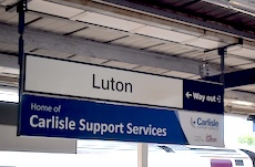 Luton station sign