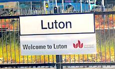 Luton station sign