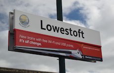 Lowestoft station sign