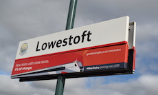 Lowestoft station sign
