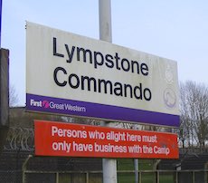Lympstone Commando station sign