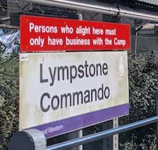 Lympstone Commando station sign