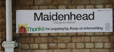 Maidenhead station sign