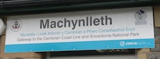 Machynlleth station sign