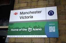 Manchester Victoria station sign