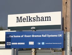 Melksham station sign