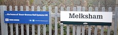 Melksham station sign
