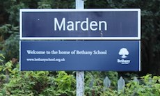 Marden station sign