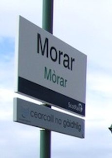 Morar station sign