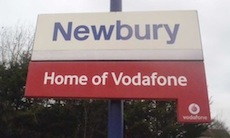Newbury station sign