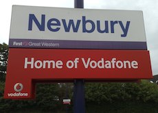 Newbury station sign