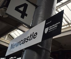 Newcastle station sign