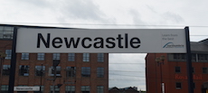 Newcastle station sign