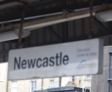 Newcastle station sign