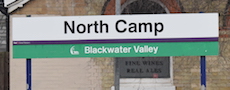 North Camp station sign