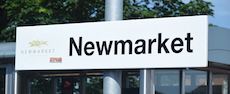 Newmarket station sign