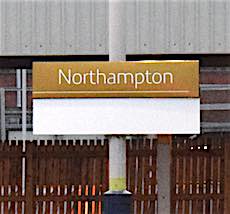 Northampton station sign