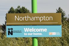 Northampton station sign