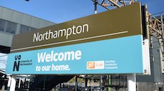 Northampton station sign